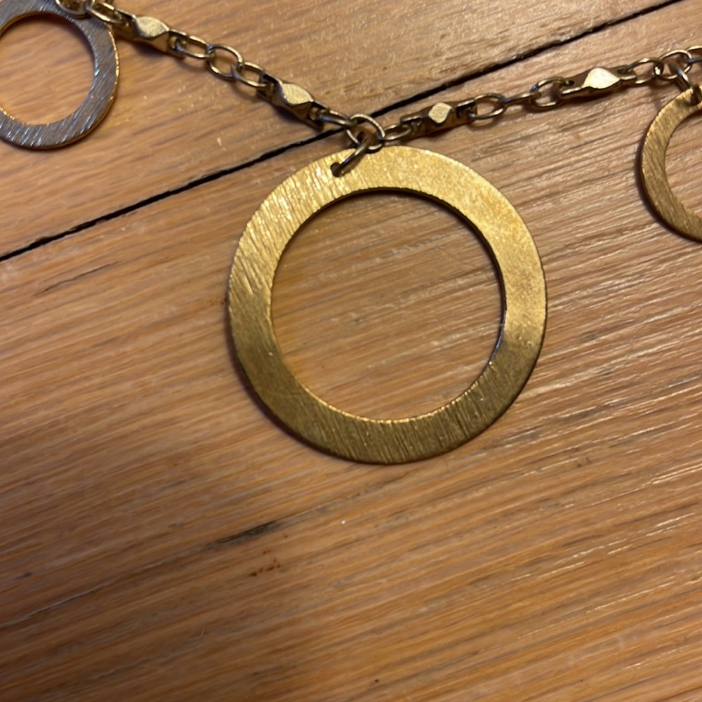 Whimsical Necklace with Various Size and Width Circles - Picture 5 of 8
